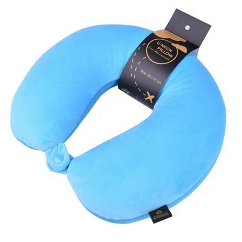 Lushomes Blue Microbeads Travel Neck Pillow 12 X 12 Inches Single Pc Travel Neck Pillow