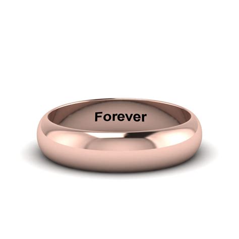 6MM Engravable Wedding Band For Men In 14K Rose Gold FDM141783B 6MM NL RG 