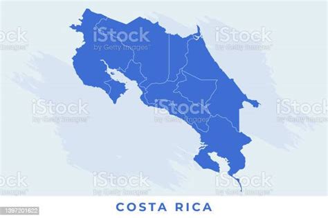 Vetores De Mapa Nacional Da Costa Rica Vetor De Mapas Da Costa Rica