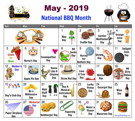 May National Day Calendar Free Printable Always The