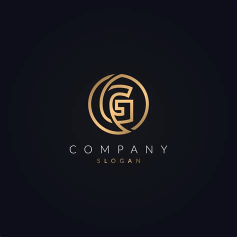 Logo G Design By Golden Color Letter Circle Shape With Alphabet G Icon