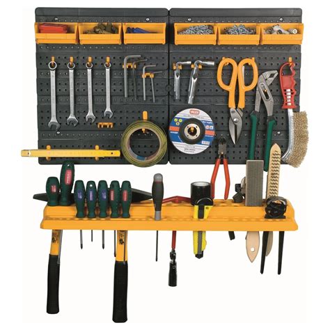 Wall Mounted Tool Storage Board Organiser Rack And Panel Kit — Fil In