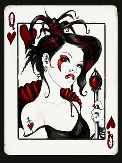 Gallery For Queen Of Hearts Card Tattoo Designs