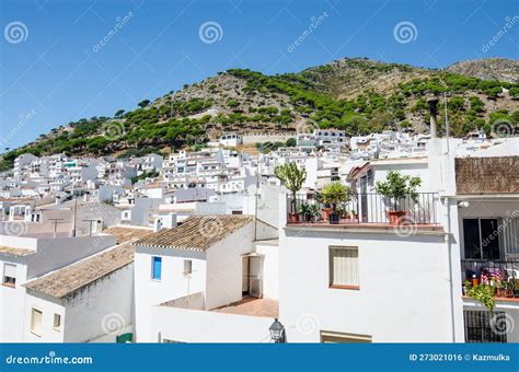 Whitewashed Houses Of Of Mijas Typical White Town In Andalusia