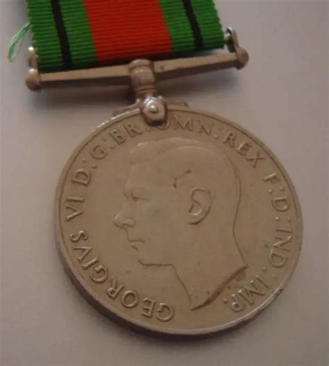 Original British Ww2 Defence War Full Size Medal 1284 Picclick