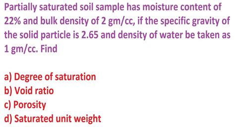 Void Ratio Porosity Degree Of Saturation Water Content And Saturated