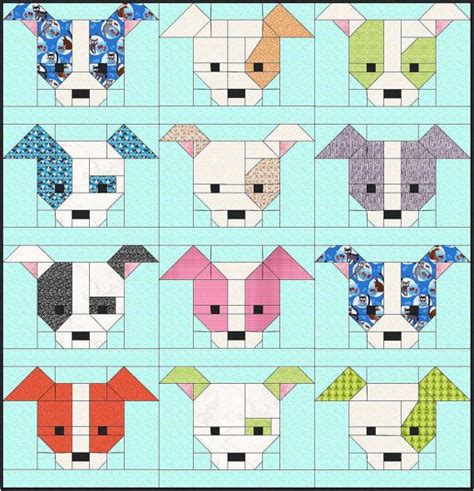 Dog Gone Cute Quilt Pattern Pdf Instant Download Modern Etsy Baby