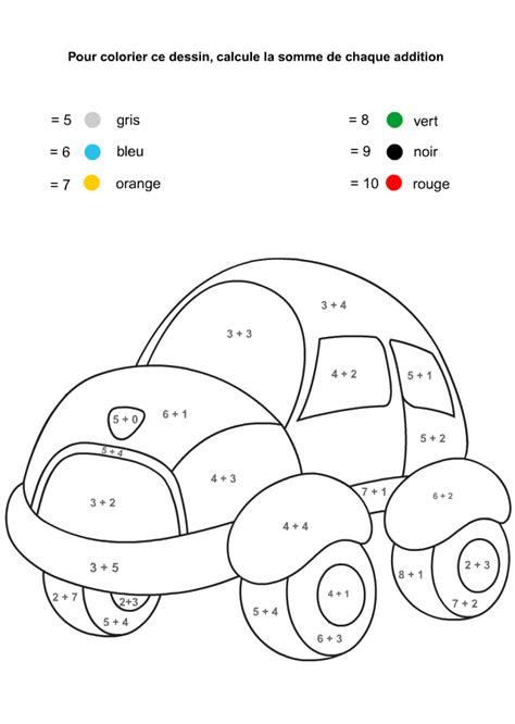 Voici un nouveau coloriage magique. Coloriage magique voiture à imprimer