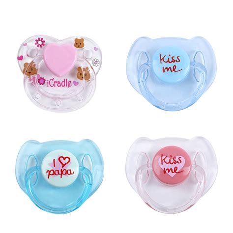 4 Pcs Doll Supplies Magnet Pacifiers Lifelike Dolls Accessories