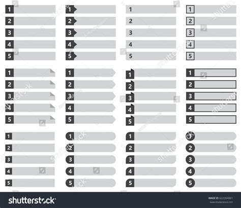 Plantilla De Lista Numerada Diseño Vectorial Vector De Stock Libre