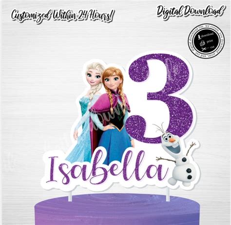 Party Supplies Paper And Party Supplies Frozen Instant Download Frozen 2 Cake Sign Frozen Elsa