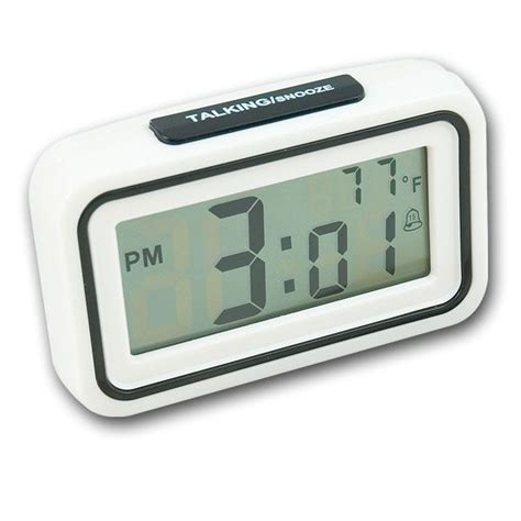 Talking Time And Temperature Clock With Easy Tap Talking Snooze Button