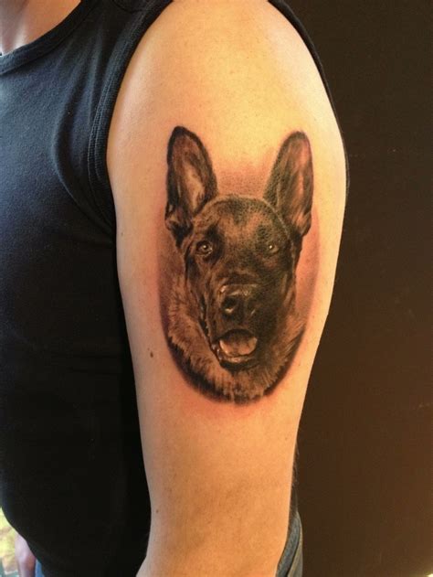 German Shepherd Tattoo On Hand Tattooimagesbiz