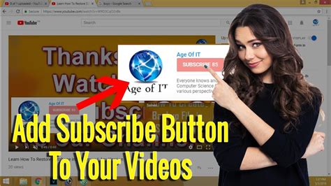 How To Add Subscribe Button On Your Youtube Video Youtube