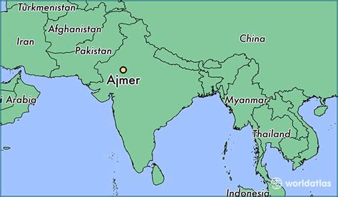Where Is Ajmer India Ajmer Rajasthan Map