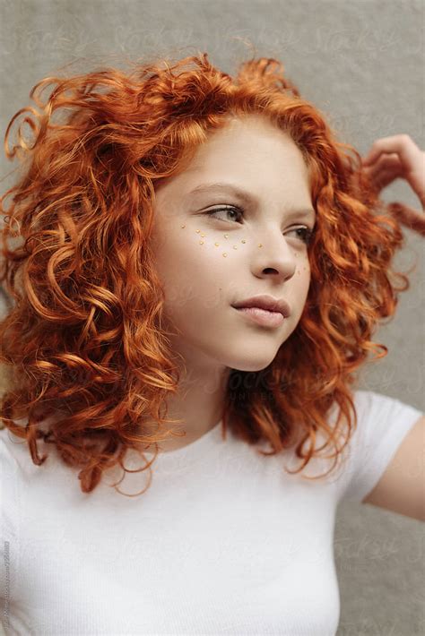 Ginger Haired Girl S Portrait By Stocksy Contributor Julie Meme