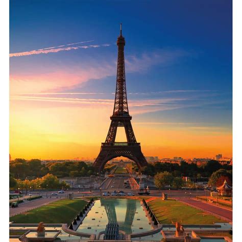 Eiffel Tower At Sunset Photo Wallpaper Wall
