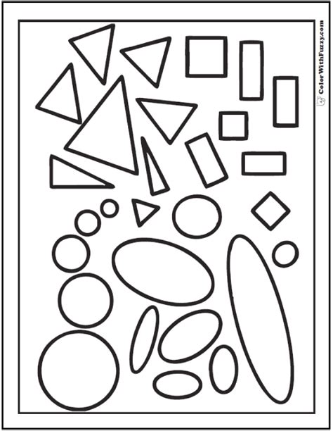 Coloring Shapes Printables