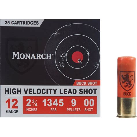 Buck Shotshells 12 Gauge Monarch High Velocity