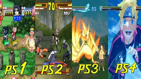 Evolusi Game Naruto Di Playstation Ps1 Ps4 Youtube