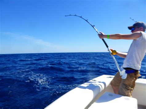 Blue Marlin Deep Sea Fishing Charters In Guatemala Using Using Avet Big Game Fishing Reel The