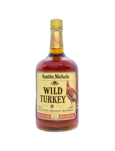 Wild Turkey 101 Proof Bourbon Vintage Label Flagon 175 Litres