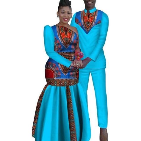 African Couples Sets Man And Women Matching Dashiki Print V11700 African Men Fashion Couples