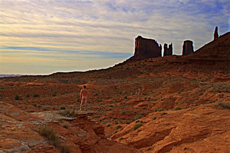 Nude Male In Monument Valley Desert Beauknerr