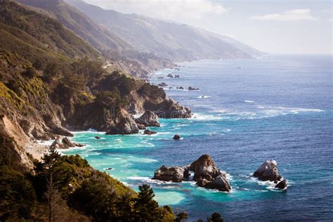 Big Sur View Along The Pacific Coastline Stock Photo Image Of Beach