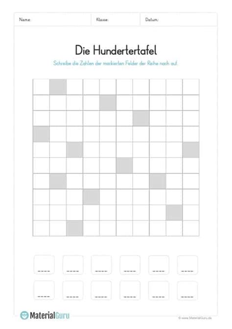 We did not find results for: Hundertertafel / Hunderterfeld - MaterialGuru