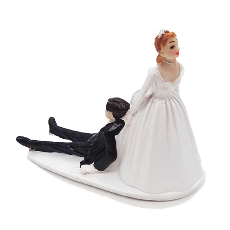 buy scholmart wedding cake toppers bride and groom bride dragging groom cake topper cake