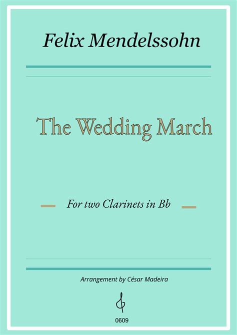 The Wedding March Clarinet Duet Individual Parts Sheet Music