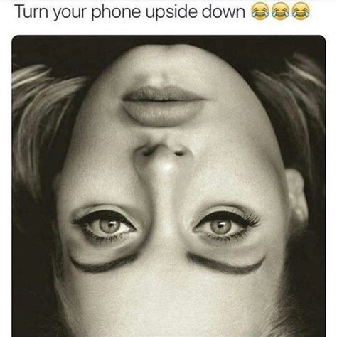 Haha Turn Your Phone Up Side Down Face Illusions Funny Illusions Cool