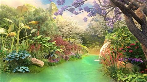 Relaxing Fantasy Forest Ambience With Nautre Sounds 3d Animation