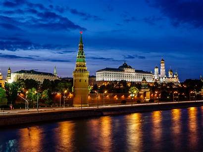 Moscow Russian Desktop Kremlin Night Mobile Federation