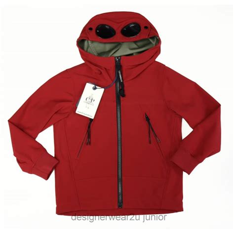 Cp Company Undersixteen Kids Cp Company Soft Shell Goggle Jacket In Red