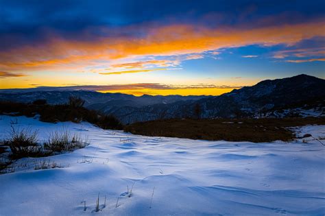 Winter Evening Sunset Snow Mountains Wallpaper 2048x1365 282532