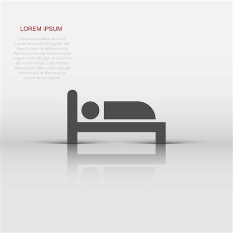 Premium Vector Bed Icon In Flat Style Sleep Bedroom Vector