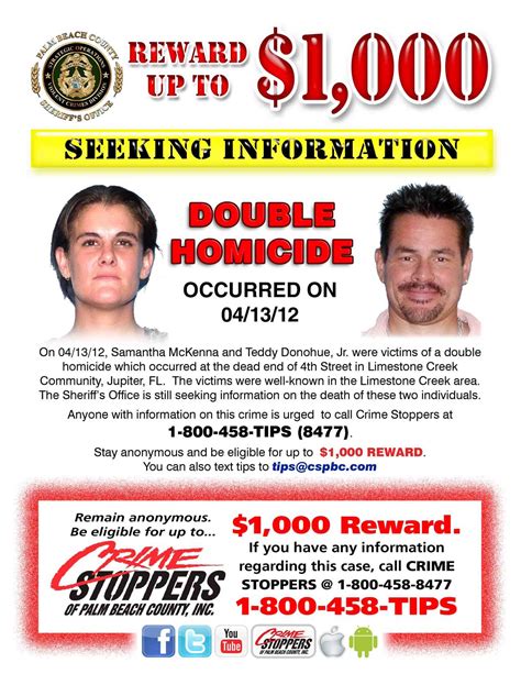 Palm Beach County Sheriffs Office Still Needs The Publics Assistance With The Double Homicide