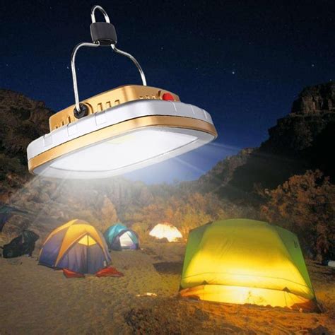 Led Camping Lantern Solar Usb Rechargeable Tent Lamp Emergency Light