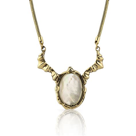 Mother Of Pearl Necklace Break A Stone Jewelry