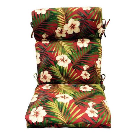Qilloway indoor/outdoor high back chair cushion,spring/summer seasonal all weather replacement cushions. Garden Treasures Outdoor cushion Red High Back Patio Chair ...