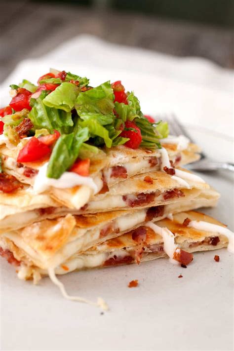 But additionally, to cheese, you'll put practically anything during a quesadilla. BLT Quesadillas Recipe ~ Macheesmo