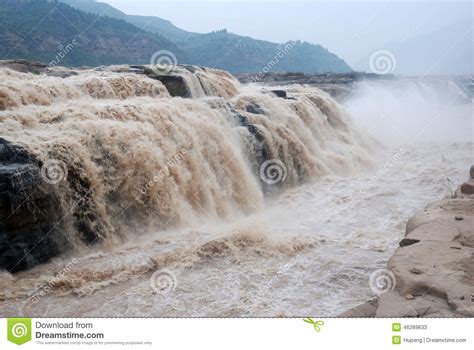 Hukou Waterfall Of China S Yellow River Stock Image Image Of Attract