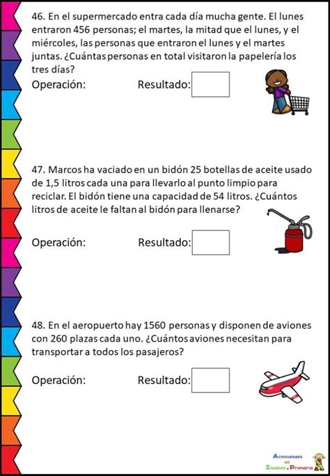 Cuadernillo De Problemas Matemáticos Para Primaria Matemáticas De