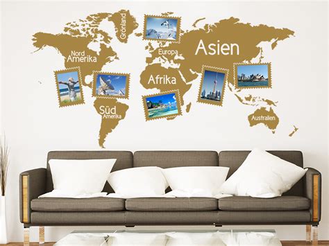 Bringen sie mit einem wandtattoo wort entspannte stimmung ins wohnzimmer. Wandtattoo Fotorahmen Weltkarte von Wandtattoo.de