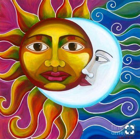 Sun And Moon Moon Stars Art Sun Painting Sun Art