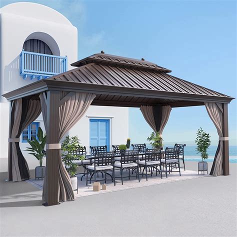 YOLENY 12'x16' Hardtop Gazebo with India | Ubuy