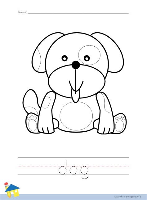 Dog Coloring Worksheet The Learning Site