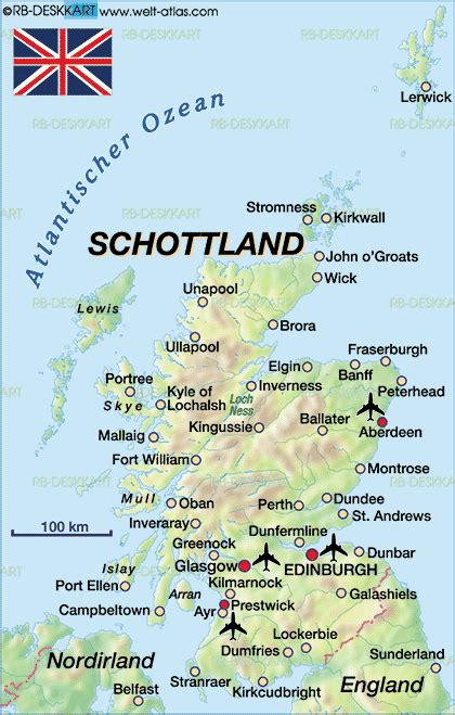 Diese großformatige karte im maßstab 1:300000 ist der. Karte von Schottland (Großbritannien) - Karte auf Welt ...